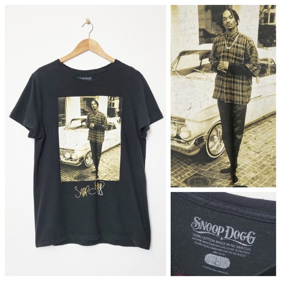 Snoop Dogg Other - Snoop Dogg and Vintage Car Black Short Sleeve Urban Hip Hop 90s Graphic T Shrt